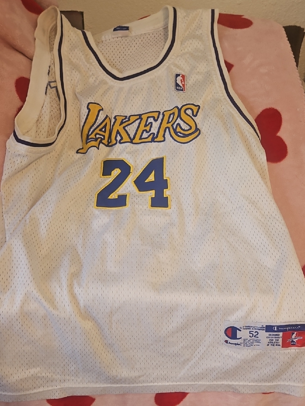 Bryant Champion White Los Angeles Lakers #24 Basketball Jersey